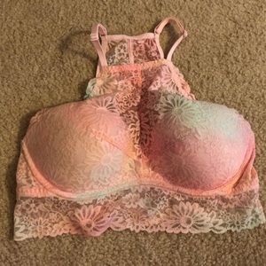 Cute pastel colored lace bralette